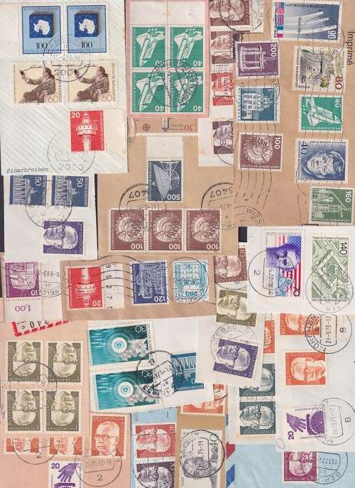 GERMANY - a few hundred used stamps, good value lot (6 scans)